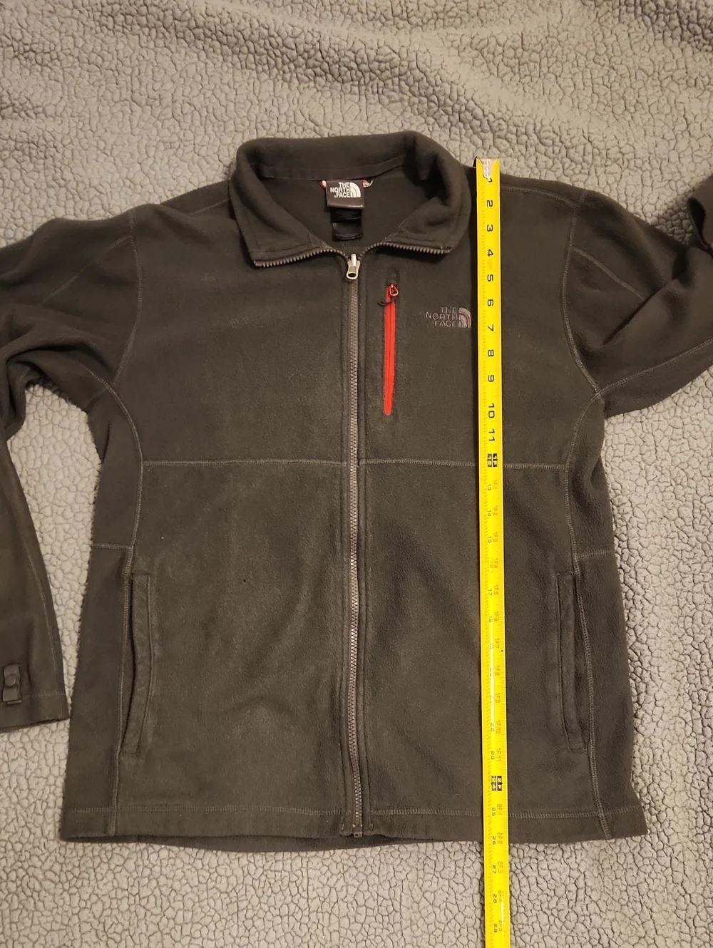 Men's The North Face Polartec Classic Fleece Jacket Charcoal Gray Size Medium